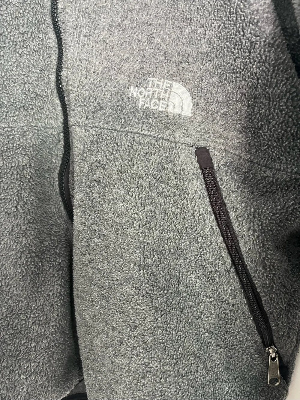 The North Face Men's Gray Zip-Up Fleece Jacket
